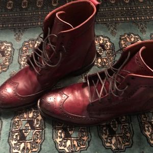 ALLEN EDMONDS DALTON BURGUNDY BOOTS 10.5D
